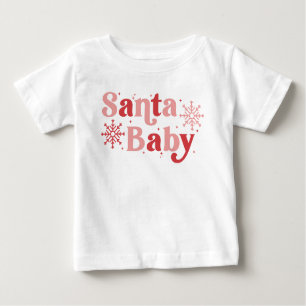 Santa Baby - Fun Holiday Typography Design Baby T-Shirt