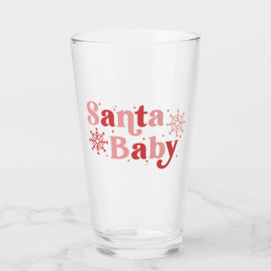 Santa Baby - Fun Holiday Typography Design Glass