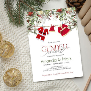 Santa Baby Gender Reveal Invitation