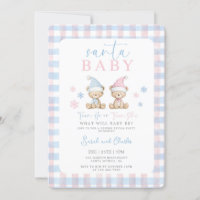 Santa Baby Gender Reveal Invitation