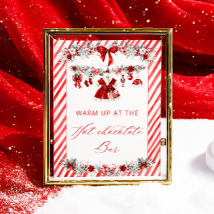 Santa Baby Girl Warm up at the Hot Chocolate Bar Poster