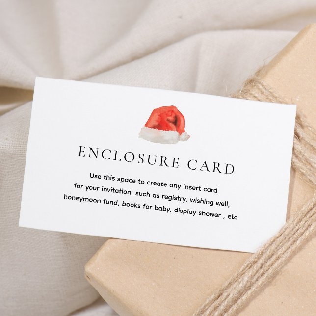 Santa Baby Holiday Baby Shower Custom Enclosure Card (Creator Uploaded)