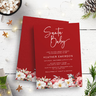 Santa Baby Holiday Baby Shower Invitation