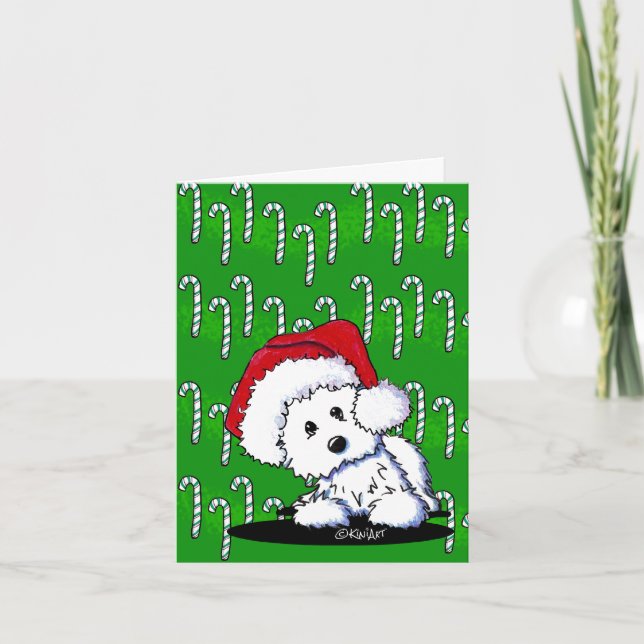 Santa Baby KiniArt Westie Holiday Card (Front)
