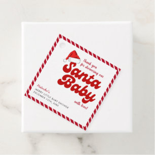 Santa Baby Merry Little Christmas Baby Shower Favour Tags