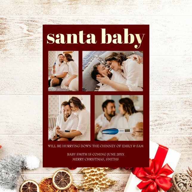 Santa Baby Pregnancy Announcement Christmas (Creator Uploaded)