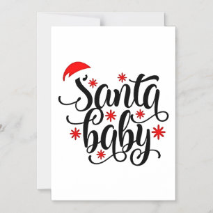 Santa Baby Pregnancy Announcement Christmas Santa