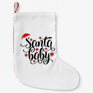Santa Baby Pregnancy Announcement Christmas Santa Small Christmas Stocking