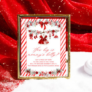 Santa Baby Red How Big is Mummy's Belly Poster