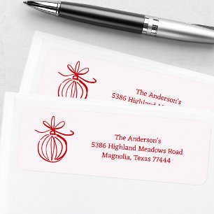 Santa Baby Red Pink Christmas Baby Return Address