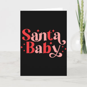 Santa Baby Retro Christmas Tygraphy Card