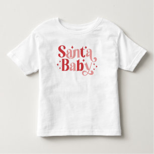 Santa Baby - Retro Christmas Typography Toddler T-Shirt