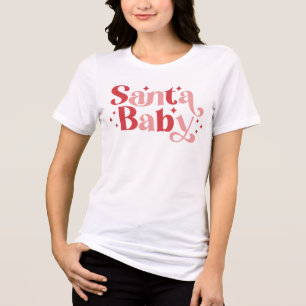 Santa Baby - Retro Christmas Typography Tri-Blend Shirt
