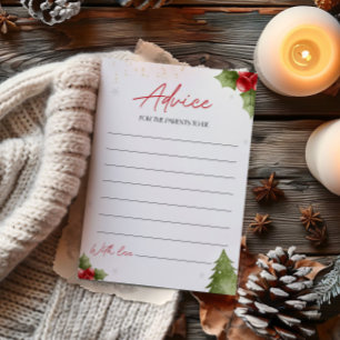 Santa Baby Shower Advice For The Parents Card