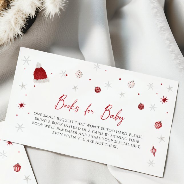 Santa Baby Shower Books for Baby Enclosure Card (Creator Uploaded)