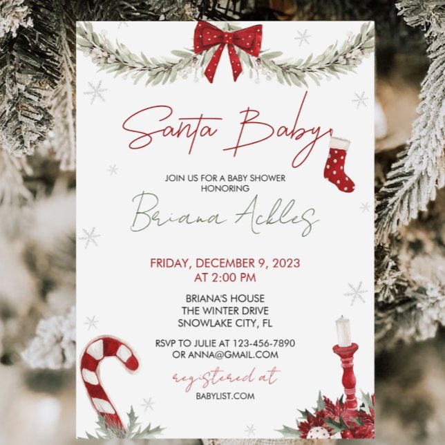 Santa Baby Shower Invitation , Christmas Shower (Creator Uploaded)