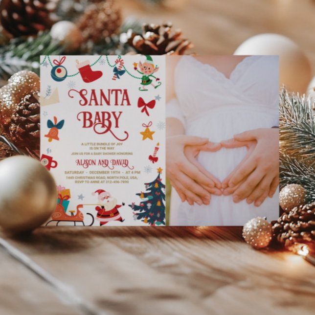 Santa Baby Shower Photo Invitation (Creator Uploaded)
