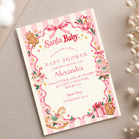 Santa Baby Shower Pink Gingerbread Bows