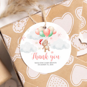 Santa Baby Shower Round Favour Tags