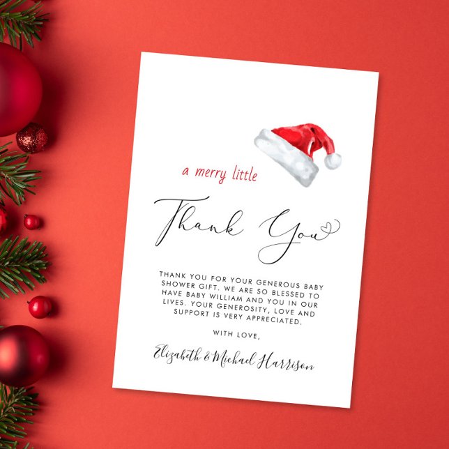 Santa Baby Shower Thank You Card (Creator Uploaded)