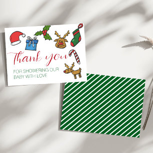Santa Baby Shower Thank you card 
