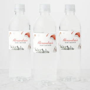 Santa Baby Shower  Water Bottle Label