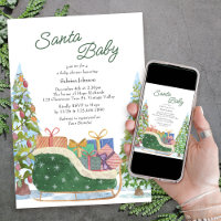 Santa Baby Vintage Sleigh Baby Shower