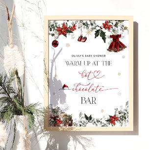 Santa Baby  Warm up at the Hot Chocolate Bar  Poster