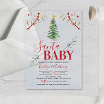"Santa Baby" Watercolor Christmas Tree Baby Shower Acrylic Invitations<br><div class="desc">Celebrate in style with these cute and very trendy baby shower acrylic invitations. The design is easy to personalise with your own wording and your family and friends will be thrilled when they receive these fabulous party invites.</div>