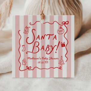 Santa Baby! Whimsical Christmas Baby Shower Favour Tags