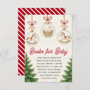 Santa Baby Winter Baby Shower Books for Baby Enclosure Card