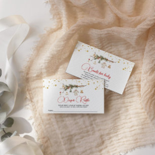 Santa Baby Winter baby shower Diaper Raffle Ticket Enclosure Card