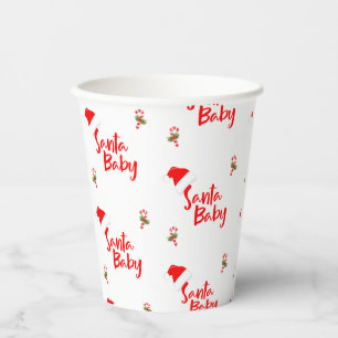 Santa Baby Winter Baby Shower Paper Cups