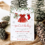 Santa Baby Winter Christmas Baby Shower Invitation<br><div class="desc">Santa Baby Shower Invitation</div>