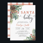 Santa Baby Winter Christmas Baby Shower Invitation<br><div class="desc">Santa Baby Winter Christmas Baby Shower Invitation</div>