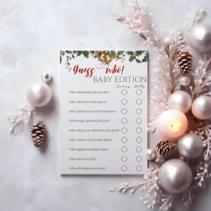 Santa Baby Winter Red Green Guess Who Flyer