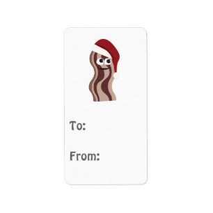 Santa Bacon Label
