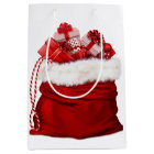 Santa Bag Full of Presents Red And White Gift Bag
