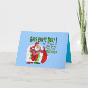 santa bags empty holiday card