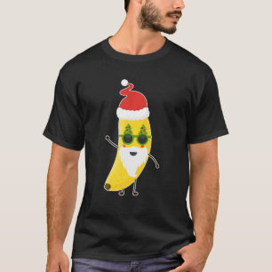 Santa Banana Christmas Gift   Funny Banana Fruit L T-Shirt