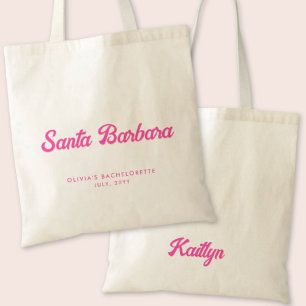 Santa Barbara Bachelorette Party Personalised Tote Bag