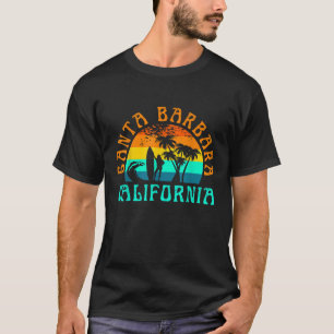 Santa Barbara Beach California Surf Surfer Retro S T-Shirt