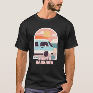 Santa Barbara Beach Retro Pastel Colours Sun & Sur T-Shirt