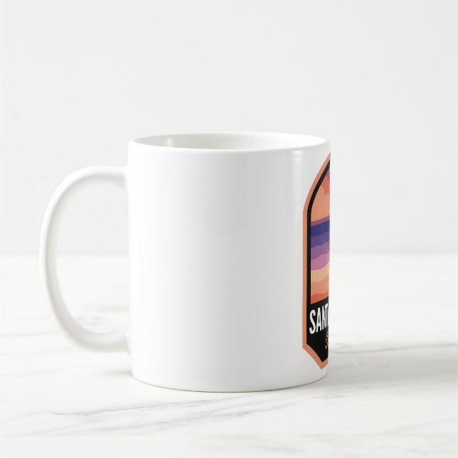Santa Barbara CA Retro Sunset Coffee Mug (Left)