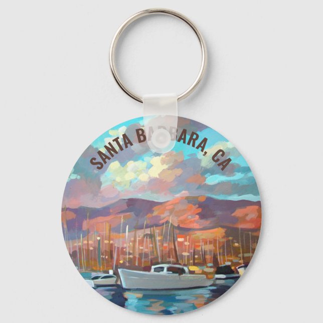 Santa Barbara, CA, USA Key Ring (Front)