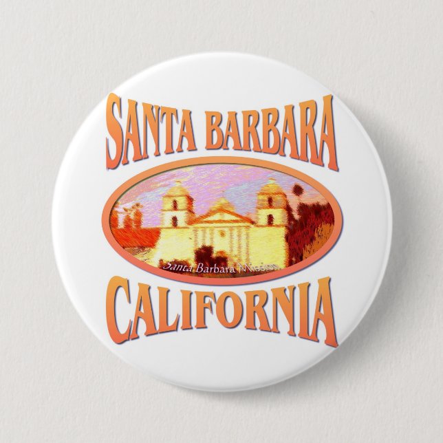 Santa Barbara California 7.5 Cm Round Badge (Front)