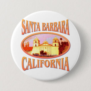 Santa Barbara California 7.5 Cm Round Badge