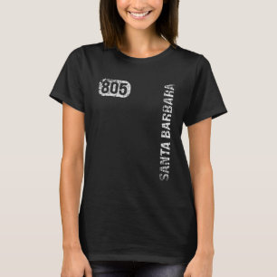 Santa Barbara California 805 Area Code Vintage Ret T-Shirt