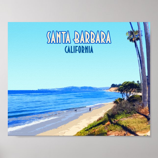 Santa Barbara California Butterfly Beach Montecito Poster (Front)