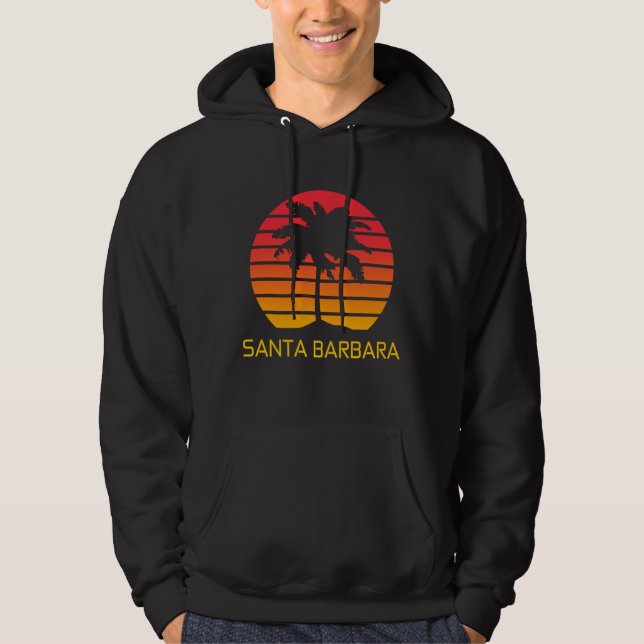 Santa Barbara California  Hoodie (Front)